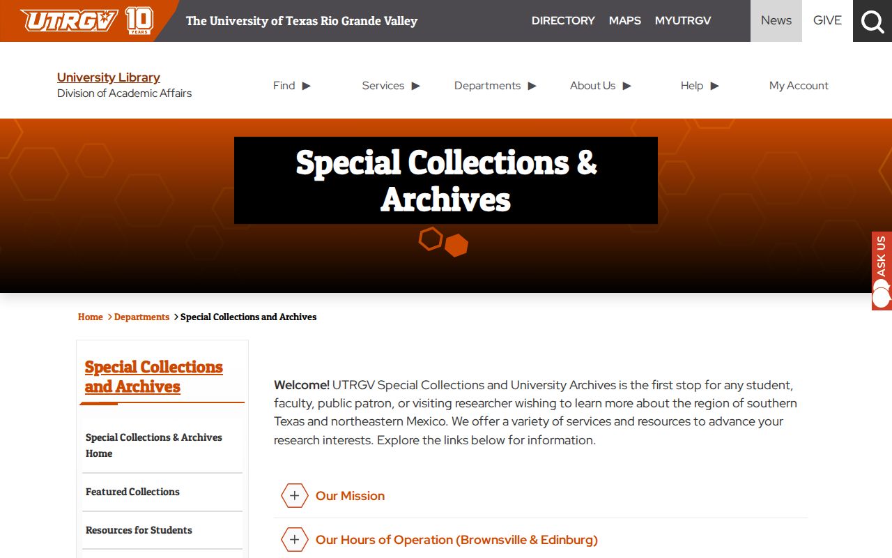 Harlingen city directory UTRGV Special Collections archive access