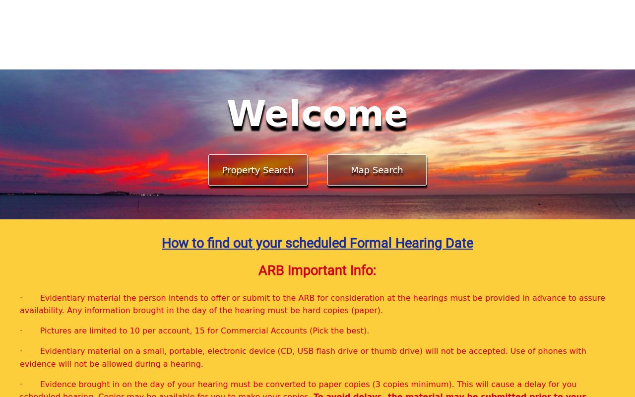 Harlingen street directory Cameron CAD public parcel portal